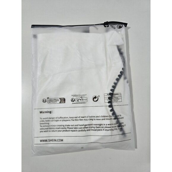 SHEIN DAZY Women's Solid Color Crew Neck Short Sleeve Blouse Size Large - Picture 8 of 8